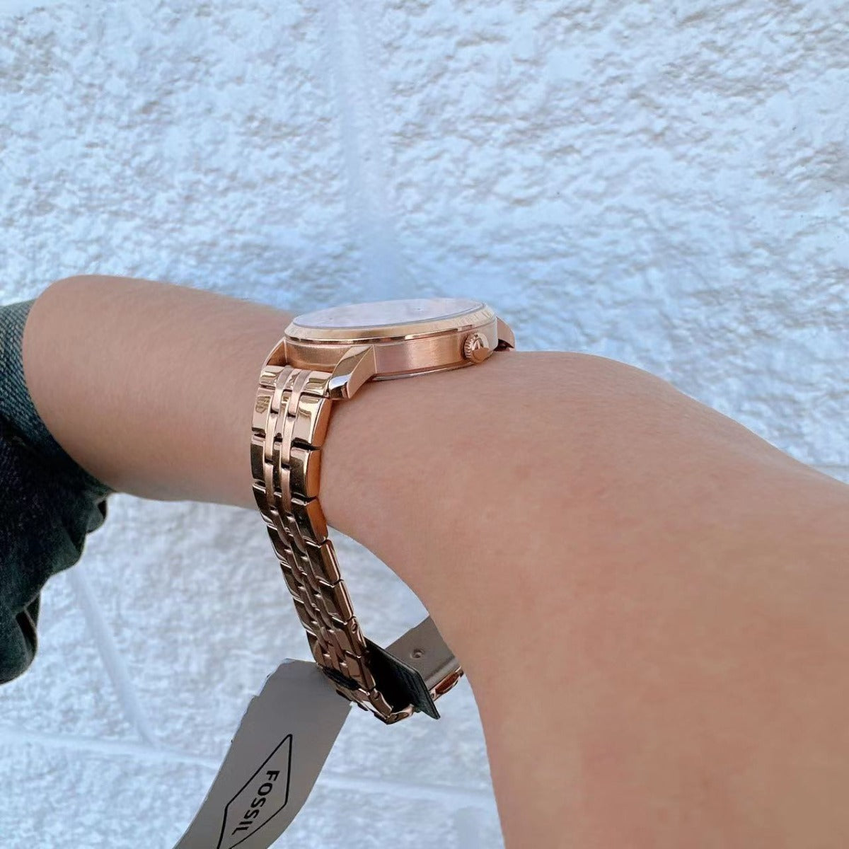Fossil BQ3567 Lexie Luther Three-Hand Rose Gold-Tone Stainless Steel Watch Fossil BQ3567 Lexie Luther Three-Hand Rose Gold-Tone Stainless Steel Watch